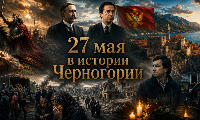 27 мая в истории Черногории — поэты, войны и нераскрытые убийства
