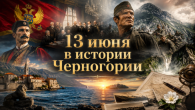 Ключевые события 13 июня в истории Черногории: Берлинский конгресс 1878, гибель Савы Ковачевича на Сутьеске и наследие Стевана Дедийера.