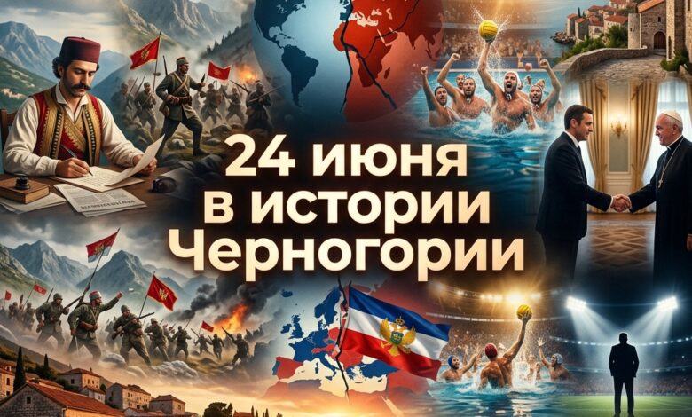 24 июня в истории Черногории: Йован Сундечич, подготовка к войне 1876 года, последствия разрыва Тито со Сталиным для Черногории.