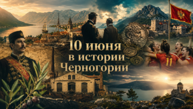 Вид на Котор и залив — символ богатой истории Черногории, связанной с датой 10 июня