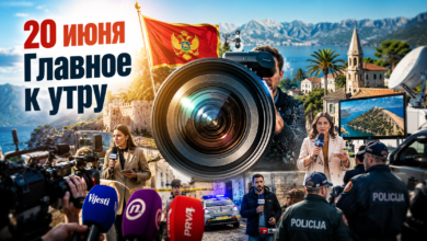 Главное к утру: новости Черногории за 20 июня на фоне побережья.