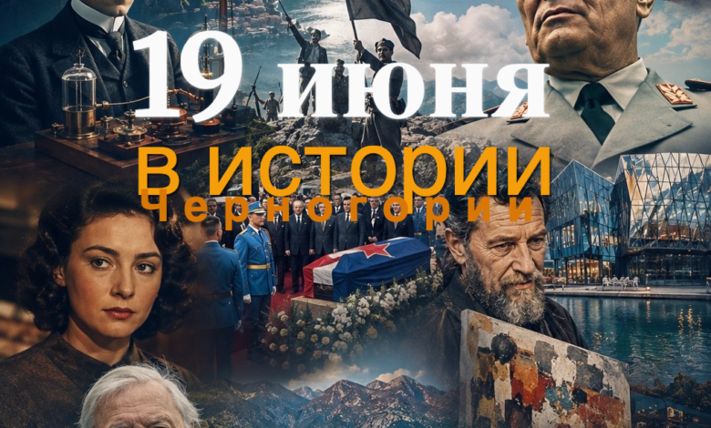 Старинный документ с печатью и пером на фоне карты Черногории, символизирующий важные исторические указы 19 июня.