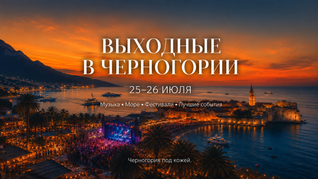 Афиша Черногории (25–26 июля): Главные события и концерты уикенда
