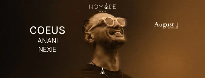 Coeus в Nomade Beach 2026: Вечеринка Melodic House на побережье Ульциня