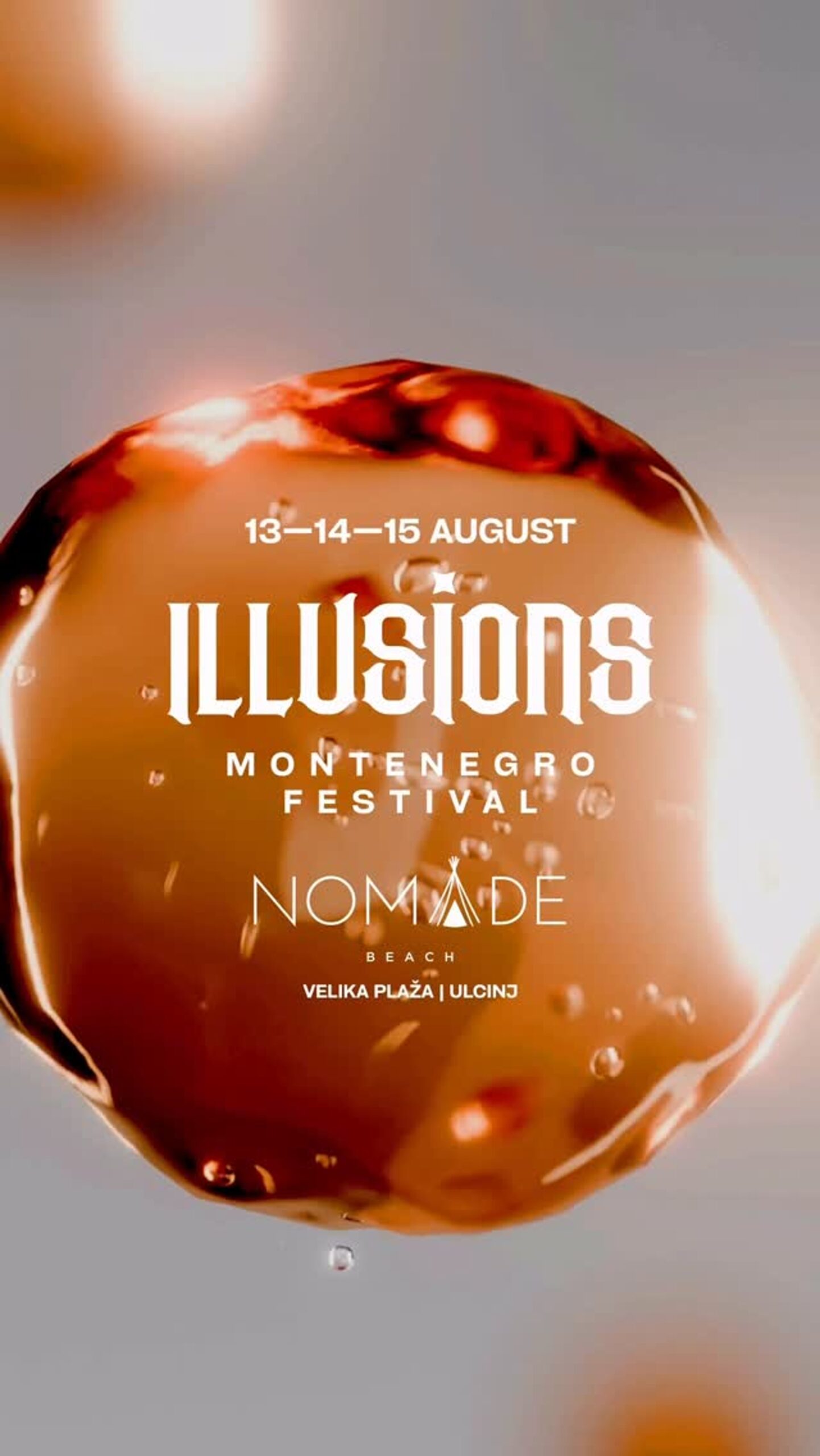 ILLUSIONS 2026 в Ульцине афиша фестиваля на Nomade Beach