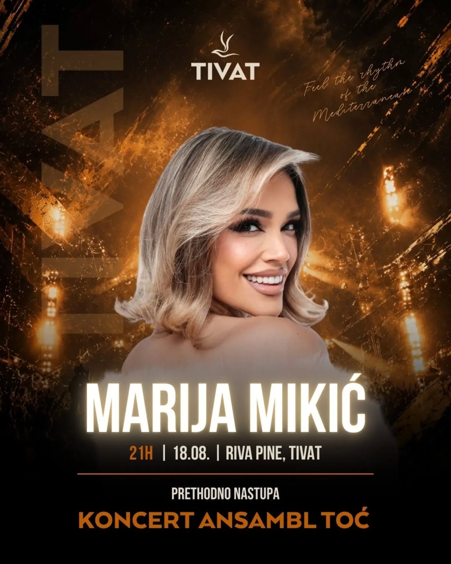 Концерт Марии Микич в Тивате на набережной Riva Pine
